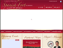 Tablet Screenshot of cityofspanishfort.com